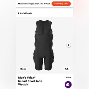 Patagonia XL Men's Yulex® Impact Short John Wetsuit